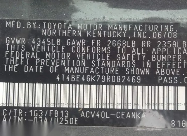 JTNBB46K273009595 2007 2007 Toyota Camry- Hybrid 9