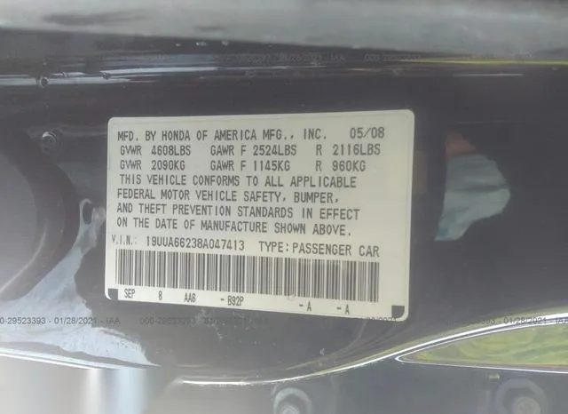 19UUA66238A047413 2008 2008 Acura TL- Nav 9