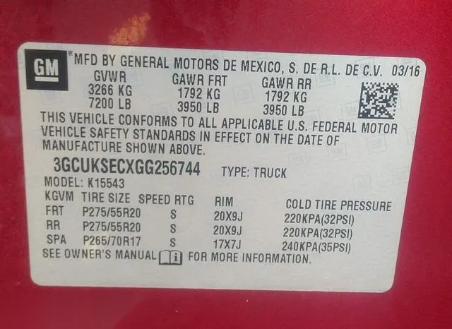 3GCUKSECXGG256744 2016 2016 Chevrolet Silverado 1500- Ltz 9