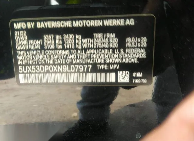 5UX53DP0XN9L07977 2022 2022 BMW X3- Xdrive30I 9