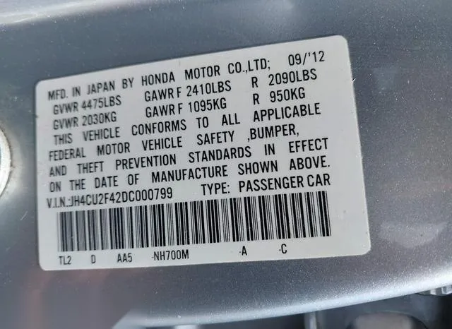 JH4CU2F42DC000799 2013 2013 Acura TSX- 2-4 9