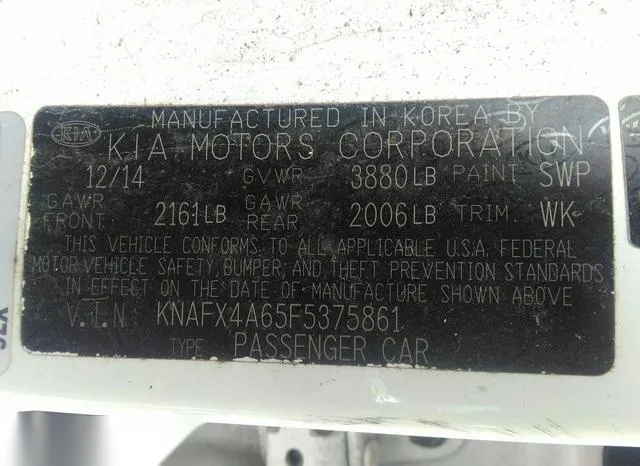 KNAFX4A65F5375861 2015 2015 KIA Forte- LX 9