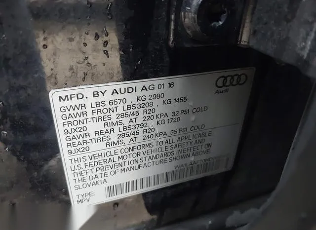 WA1LAAF70HD006593 2017 2017 Audi Q7- 3-0T Premium 9