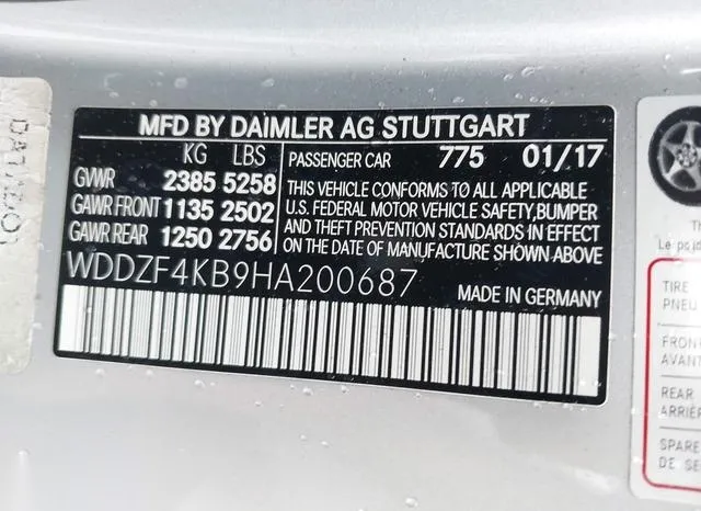 WDDZF4KB9HA200687 2017 2017 Mercedes-Benz E 300- 4Matic 9