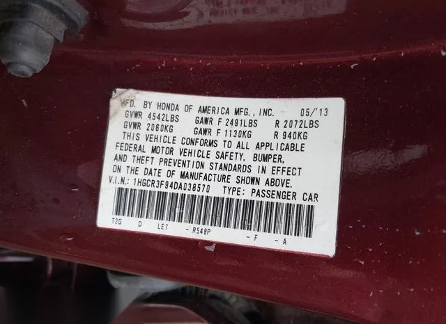 1HGCR3F94DA038570 2013 2013 Honda Accord- Touring 9