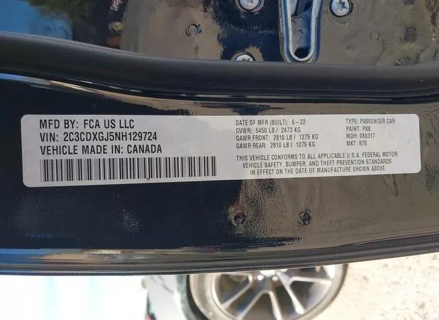 2C3CDXGJ5NH129724 2022 2022 Dodge Charger- Scat Pack 9