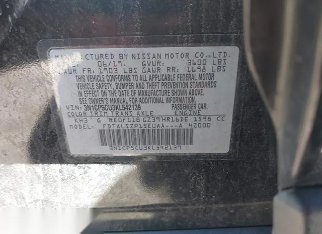 3N1CP5CU3KL542139 2019 2019 Nissan Kicks- SV 9