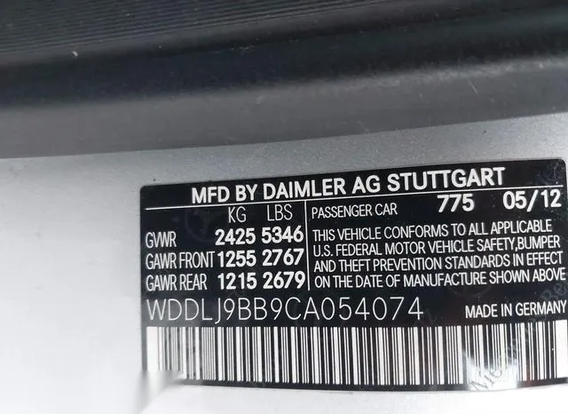 WDDLJ9BB9CA054074 2012 2012 Mercedes-Benz CLS 550- 4Matic 9