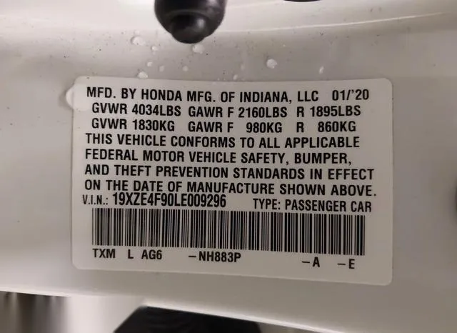 19XZE4F90LE009296 2020 2020 Honda Insight- Touring 9