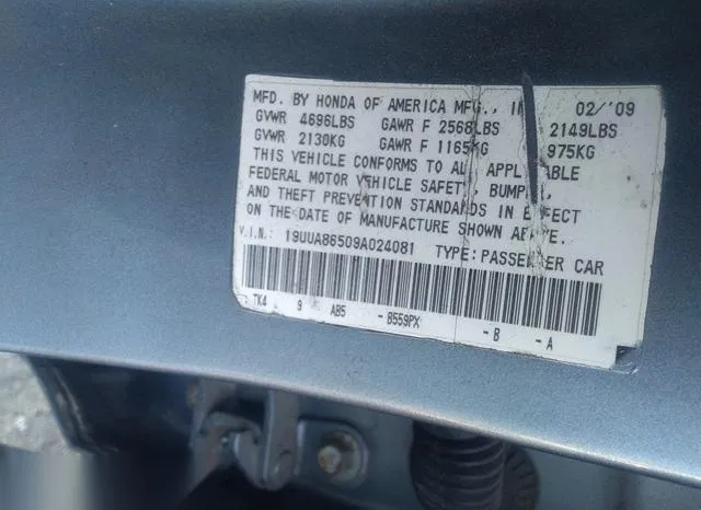 19UUA86509A024081 2009 2009 Acura TL- 3-5 9