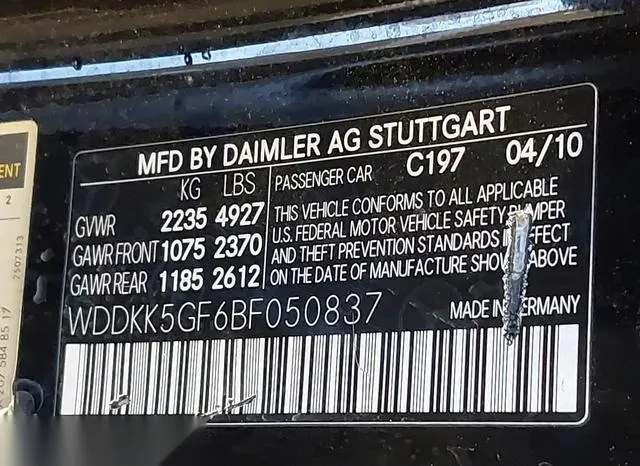 WDDKK5GF6BF050837 2011 2011 Mercedes-Benz E 350 9