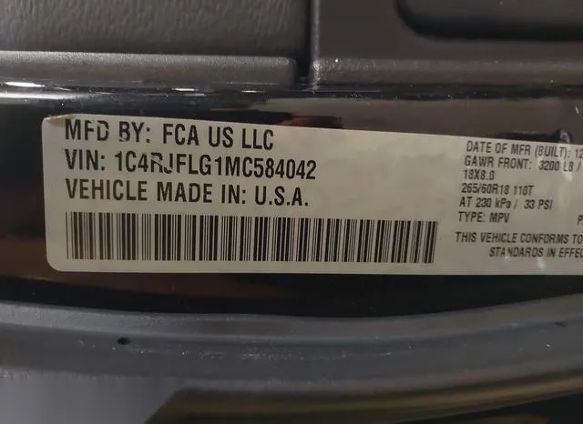 1C4RJFLG1MC584042 2021 2021 Jeep Grand Cherokee- Trailhawk 4X4 9