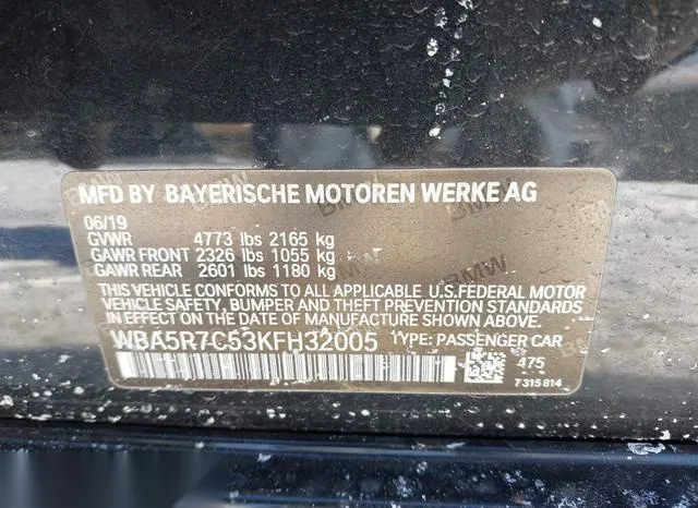 WBA5R7C53KFH32005 2019 2019 BMW 3 Series- 330I Xdrive 9