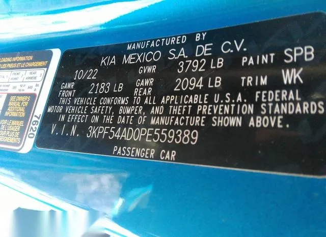 3KPF54AD0PE559389 2023 2023 KIA Forte- Gt-Line 9