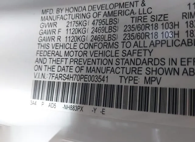 7FARS4H70PE003541 2023 2023 Honda CR-V- Ex-L Awd 9