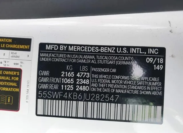 55SWF4KB6JU282547 2018 2018 Mercedes-Benz C 300- 4Matic 9