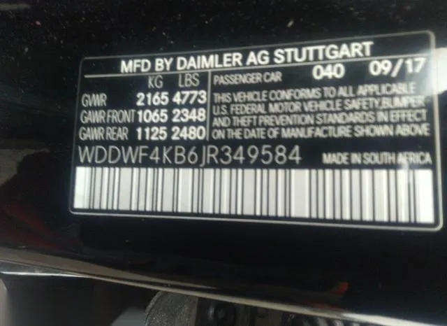 WDDWF4KB6JR349584 2018 2018 Mercedes-Benz C 300- 4Matic 9