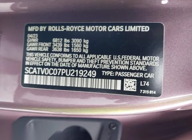 SCATV0C07PU219249 2023 2023 Rolls-Royce Ghost 9