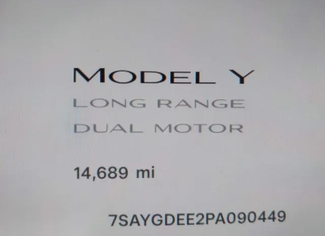 7SAYGDEE2PA090449 2023 2023 Tesla Model Y- Awd/Long Range Du 7