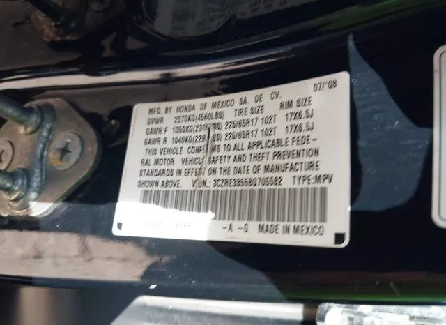 3CZRE38558G705582 2008 2008 Honda CR-V- EX 9