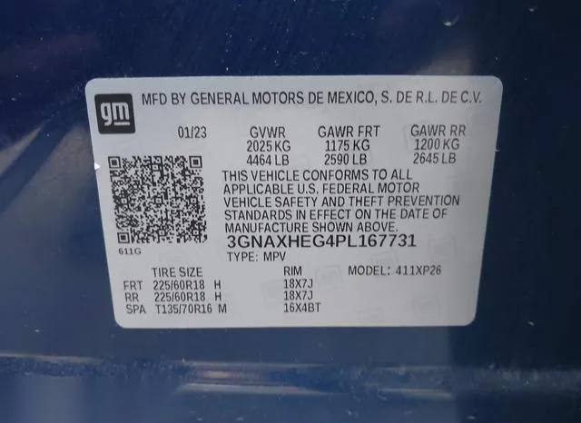 3GNAXHEG4PL167731 2023 2023 Chevrolet Equinox- Fwd Ls 9