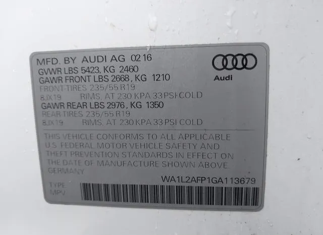 WA1L2AFP1GA113679 2016 2016 Audi Q5- 2-0T Premium 9