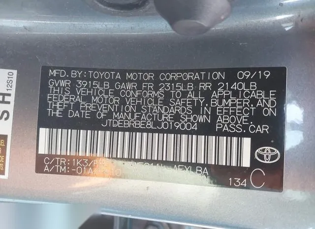 JTDEBRBE8LJ019004 2020 2020 Toyota Corolla- Hybrid Le 9