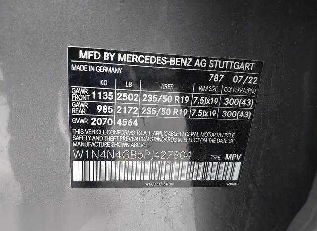 W1N4N4GB5PJ427804 2023 2023 Mercedes-Benz GLA 250 9