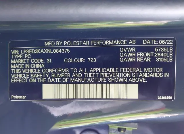 LPSED3KAXNL084375 2022 2022 Polestar 2- Long Range Dual Motor 9