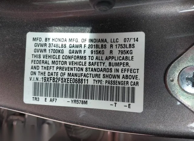 19XFB2F5XEE068811 2014 2014 Honda Civic- LX 9