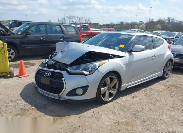 KMHTC6AE3DU098050 2013 2013 Hyundai Veloster- Turbo W/Black 2