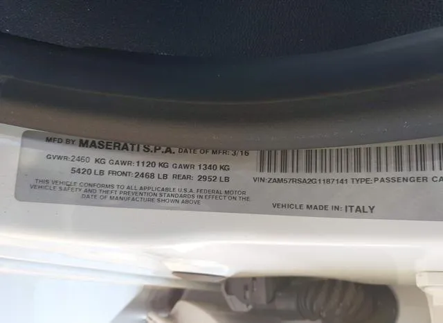 ZAM57RSA2G1187141 2016 2016 Maserati Ghibli- S 9