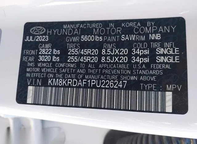 KM8KRDAF1PU226247 2023 2023 Hyundai Ioniq 5- Limited 9