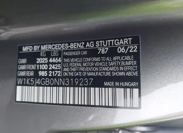 W1K5J4GB0NN319237 2022 2022 Mercedes-Benz Cla 250 Coupe 9