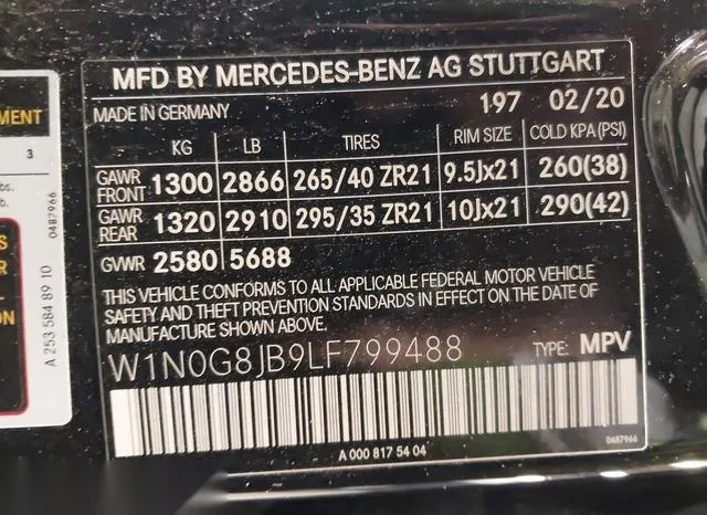 W1N0G8JB9LF799488 2020 2020 Mercedes-Benz Amg Glc 63- 4Matic 9