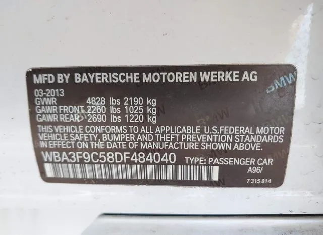 WBA3F9C58DF484040 2013 2013 BMW Activehybrid 9