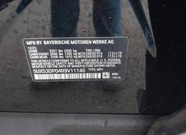 5UX53DP04R9V11146 2024 2024 BMW X3- Xdrive30I 9