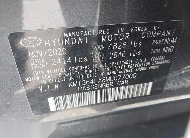 KMTG64LA8MU077000 2021 2021 Genesis G70- 2-0T Awd 9