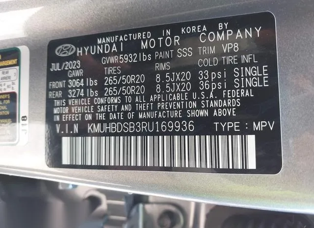 KMUHBDSB3RU169936 2024 2024 Genesis GV80- 2-5T Awd 9