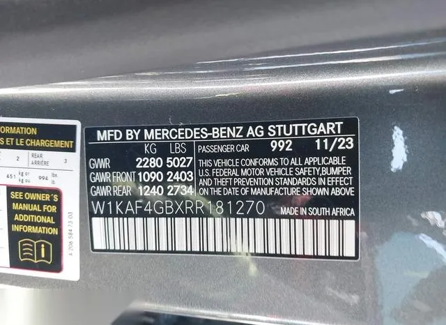 W1KAF4GBXRR181270 2024 2024 Mercedes-Benz C 300 9