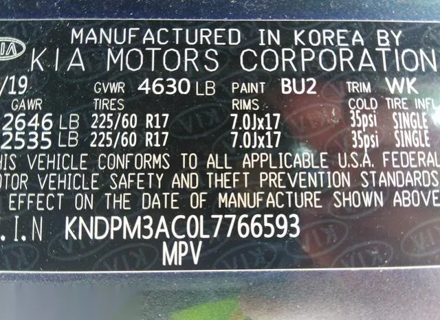 KNDPM3AC0L7766593 2020 2020 KIA Sportage- LX 9