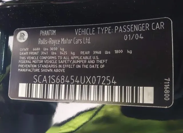 SCA1S68454UX07254 2004 2004 Rolls-Royce Phantom 9