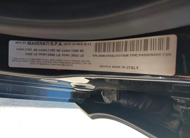 ZAM57XSA3J1273926 2018 2018 Maserati Ghibli 9