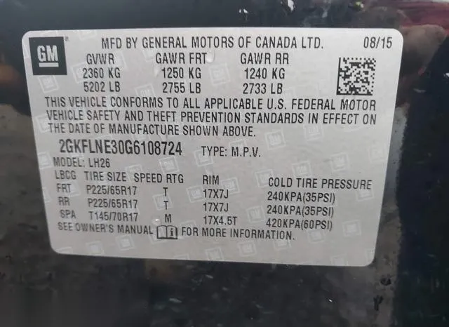 2GKFLNE30G6108724 2016 2016 GMC Terrain- Sle-2 9