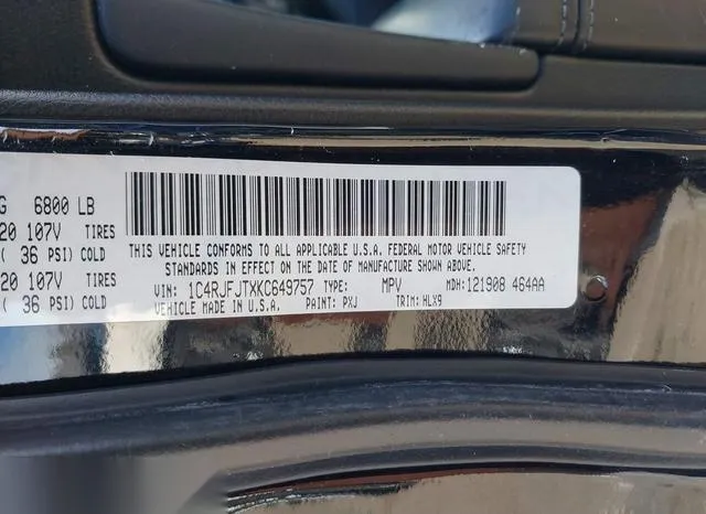 1C4RJFJTXKC649757 2019 2019 Jeep Grand Cherokee- Summit 4X4 9