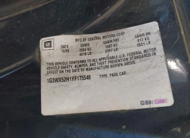 1G3WX52H1YF175548 2000 2000 Oldsmobile Intrigue- Gls 9