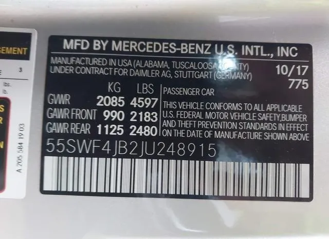 55SWF4JB2JU248915 2018 2018 Mercedes-Benz C 300 9