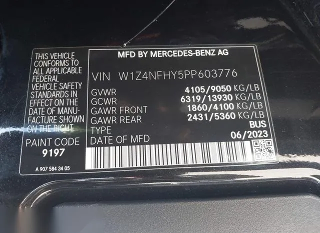 W1Z4NFHY5PP603776 2023 2023 Mercedes-Benz Sprinter 2500- St 9