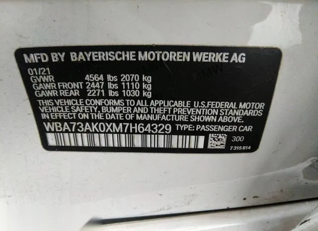 WBA73AK0XM7864329 2021 2021 BMW 228i Gran Coupe- Xdrive 9