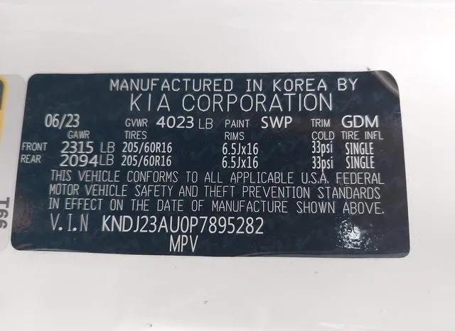 KNDJ23AU0P7895282 2023 2023 KIA Soul- LX 9